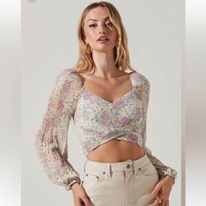 astr the label nordstrom nwt floral long sleeve top
